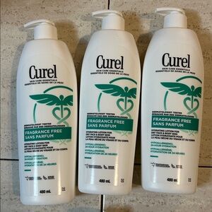 NEW 🆕 lot of three Curel Fragrance Free Lotion